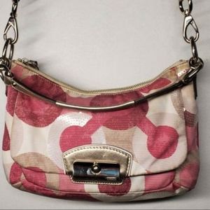 Coach Kristin Graphic Op Art Crossbody Hobo Bag #19943